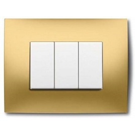 OFFERTA ABB PLACCA 3 MOD. ORO SATINATO