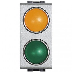 light tech - portalampada arancio/verde BTICINO NT4372AV