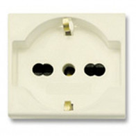 OFFERTA PRESA UNEL BIPASSO 2P+T10/16A BLANC
