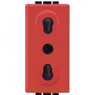 Offerta per  living int - presa bipasso 2P+T rossa BTICINO L4180R