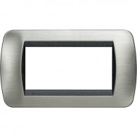 Offerta per  living int - placca 4P acciaio spazzolato BTICINO L4804ACS