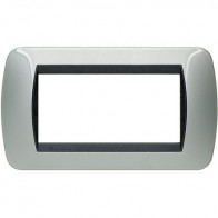Offerta per  living int - placca 4 posti alluminio BTICINO L4804AL