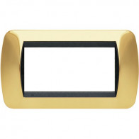 Offerta per  living int - placca 4 posti oro vero BTICINO L4804OR
