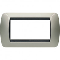 Offerta per  living int - placca 4 posti titanio chiaro BTICINO L4804TC