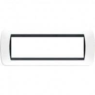 Offerta per  living int.- placca 7P plastica bianco s. BTICINO L4807PB
