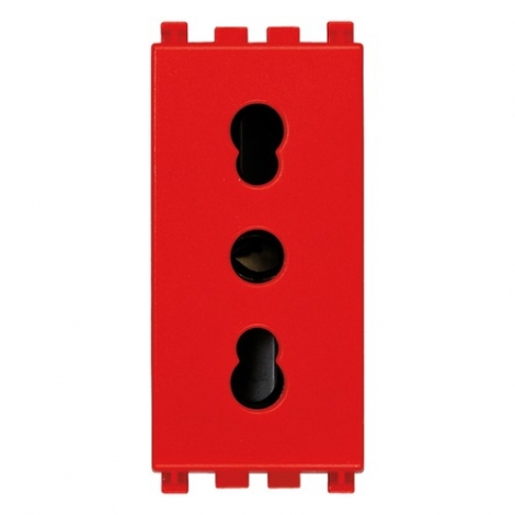 Offerta Vimar VIM19203.R Presa 2P+T 16A P17/11 rosso