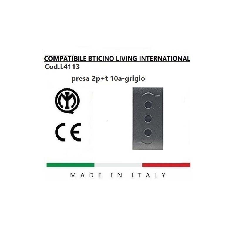 Bticino Living International compatibile interruttore pulsante presa tv rj11 dev