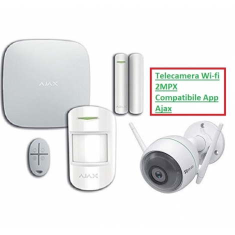 Offerta kit Ajax Hub con Telecamera wi-fi - BIANCOELETTROSTORE