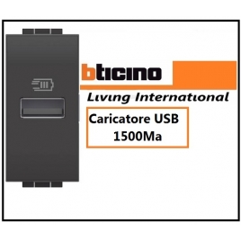 Offerta Bticino caricatore USB 1500mA 5V Living Light