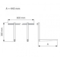 STAFFA CLIMATIZZATORE ACCIAIO REGOLABILE 440X800 KG80(240)