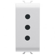 GEWISS GW10201 PRESA 1M 2P+T 10A P11 ST.ITA.BIANCO