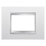 GEWISS GW16203TB PLACCA LUX 3P BIANCO LATTE