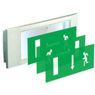 BEGHELLI SCHERMO BANDIERA DESIGN LED DX, SX PER LAMPADA DI EMERGENZA
