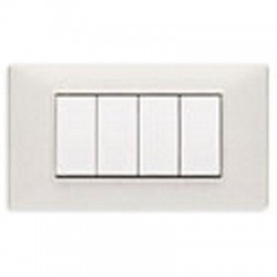 Offerta Vimar VIM14654.06 Placca 4M bianco granito