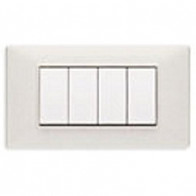 Offerta Vimar VIM14654.06 Placca 4M bianco granito