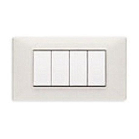 Offerta Vimar VIM14654.06 Placca 4M bianco granito