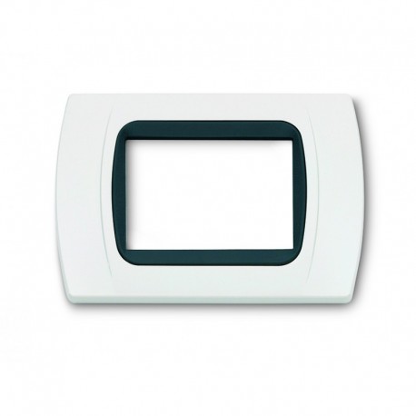 PLACCA Multiplac in Abs
compatibile per serie Living Light, International 3 moduli colore Bianco