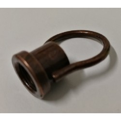 Gancio con anello elettrosaldato filetto M10 x 1 acciaio bronzato

