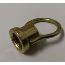 Gancio con anello elettrosaldato filetto M10 x 1 acciaio dorato