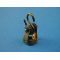 Gancio a carrucola isolantein acciaio zincatofiletto M10 x 1