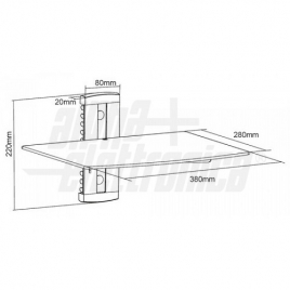 Promozione Mensola da muro con altezza regolabile per dispositivi audio-video - Biancoelettrostore