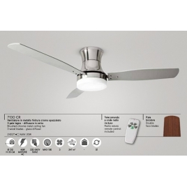 Offerta Perenz Ventilatore in metallo finitura cromo spazzolato