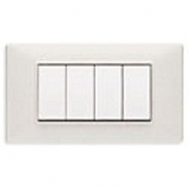 Offerta Vimar VIM14654.06 Placca 4M bianco granito