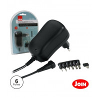 Alpha elettronica Alimentatore Switching 12W - 3/4,5/5/6/7,5/9/12 Vdc - 1A - 6 connettori