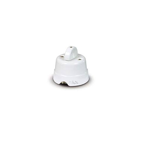 Contenitore Superficiale Electraline FIXA Con Interruttore/Deviatore 10A – Bianco IP40, Compatibile Con Tubo Rigido E Canalina, Montaggio A Scatto, Telaio Orientabile 360°