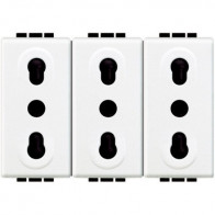 light - presa triplex bipasso 10/16A BTICINO N4180/3